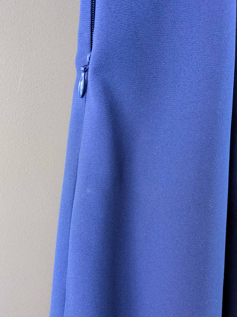 Aritzia Wilfred Foucault Japanese Crepe Fit Flare Skater Dress Cobalt Blue 2 - Picture 6 of 6